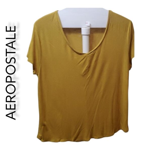 Aeropostale Seriously Soft Perfect V Neck Tee Size XL Gold - Picture 1 of 6